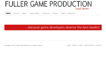 Tablet Screenshot of fullergameproduction.com